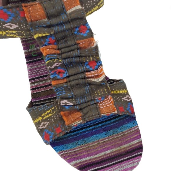 Blowfish Multi Color Canvas Bohemian Wedge Sandals - Picture 6 of 12